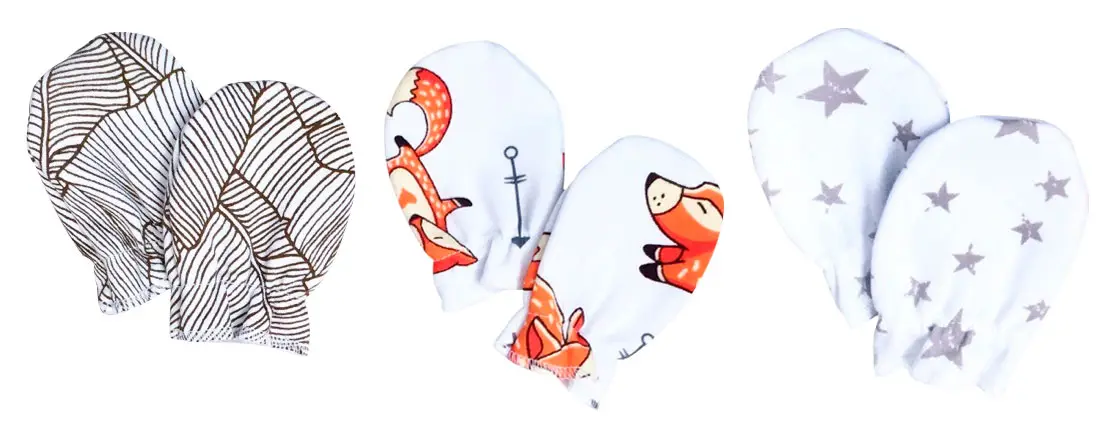 Рукавички-антицарапки Mjolk Лисички/Palm Tree/Звёзды