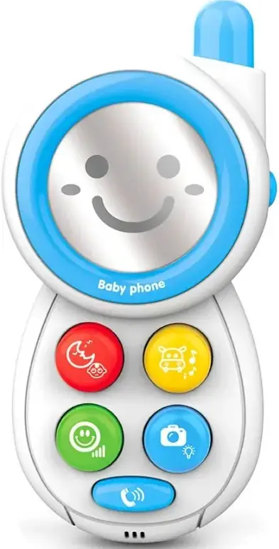 Игрушка Huanger развивающая мобильный телефон, голубая, 8х4х15 см