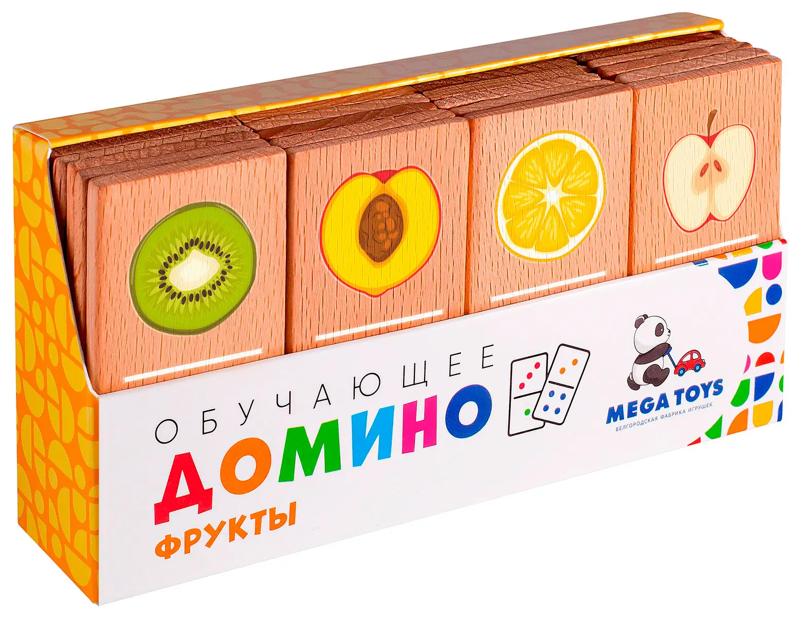 Настольная игра Домино фрукты ПК Лидер 17031 22 штуки