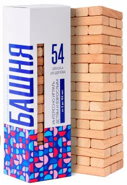 Настольная игра дженга с фантами Mega Toys Башняс фантами» из 54 элементов