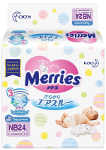 Подгузники Merries 24 штуки NB 0-5 кг