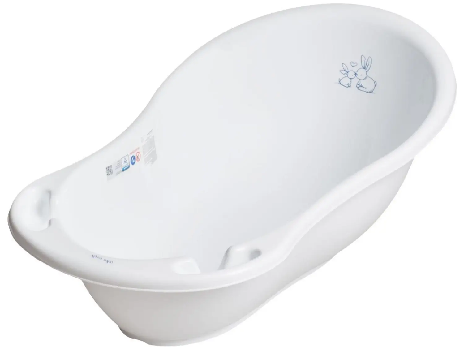Ванночка Tega Baby Little Bunnies Кролики со сливом белый 86 см
