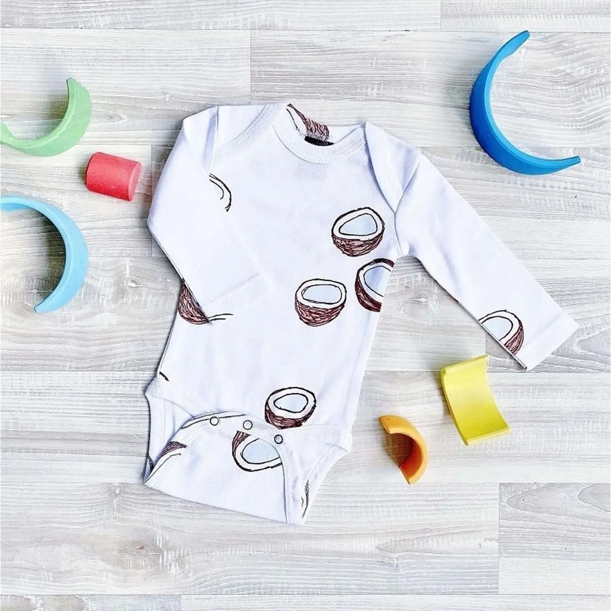 Боди Mjolk Кокосы с длинным рукавом 56