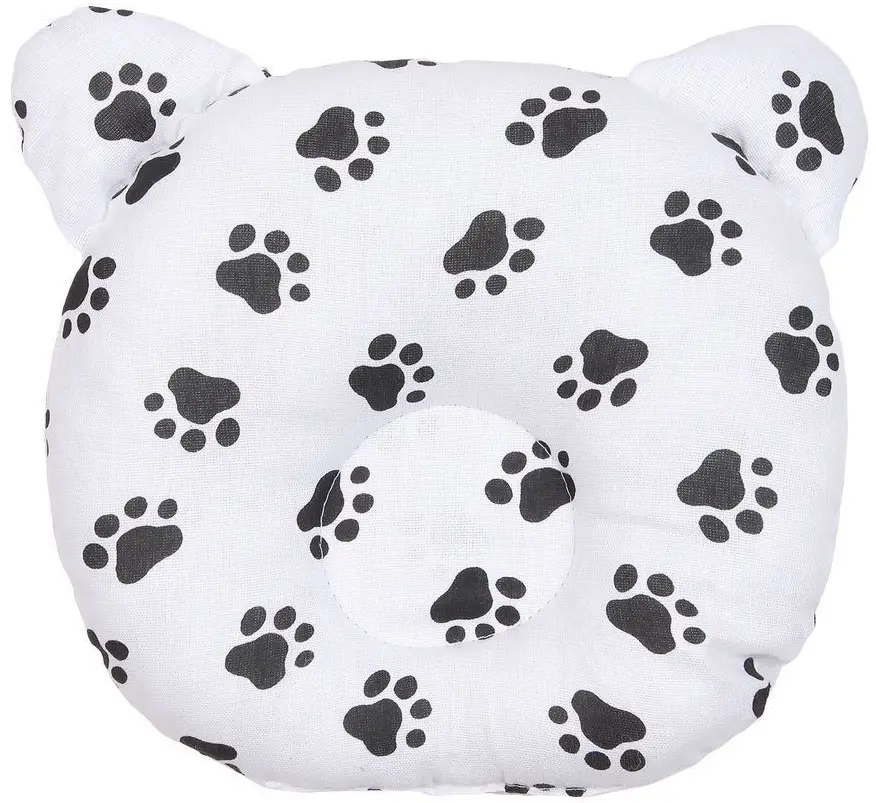 Подушка анатомическая Amarobaby First Pillow Лапки чёрные