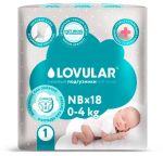 Фотография товара Стерильные детские подгузники Lovular Hot Wind NB 0-4 кг 18 штуки