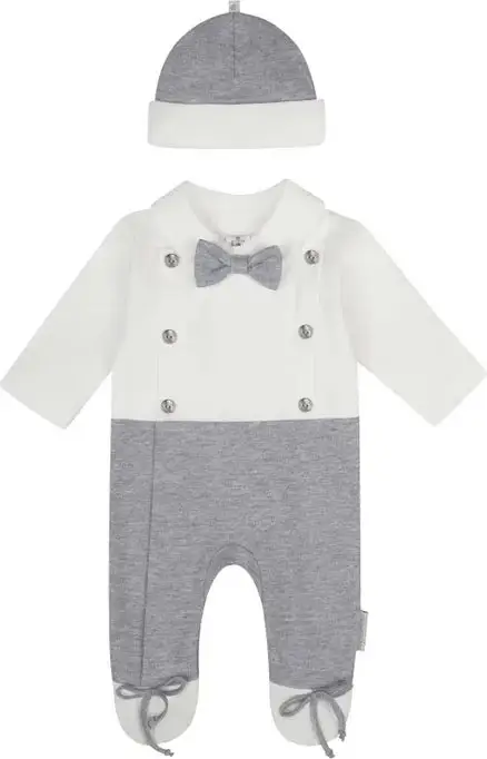 Комплект Наследник Выжанова 2 предмета,  р. 56-36, цвет экрю, серый меланж