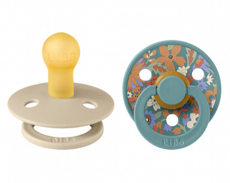 Фотография товара Набор пустышек латексных BIBS Liberty Colour, 2 шт. - Blossom - Vanilla Hush Mix, 0+ мес.