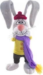 Зайка в шарфике мягкая игрушка Gulliver, 30 см, арт. 66-2202T027 Зайка в шарфике мягкая игрушка Gulliver, 30 см, арт. 66-2202T027