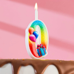 Фотография товара Свеча Страна Карнавалия для торта цифра Подарок цифра 0, 12,2 см