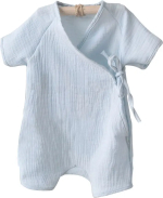 Фотография товара Боди KiDi kids на завязках, муслин, голубой, размер 22, рост 68-74 см