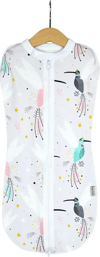 Пелёнка-кокон Baby Boom Колибри на сером 62