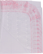 Уголок с гипюром Вербена Моё Дитё белый с розовым 75х75 см