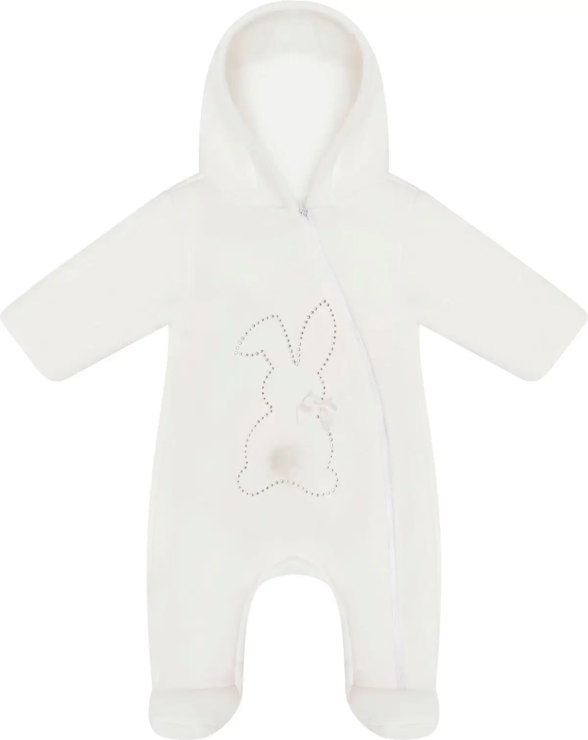 Комбинезон-термобелье Зайка с молочным бантиком размер 74