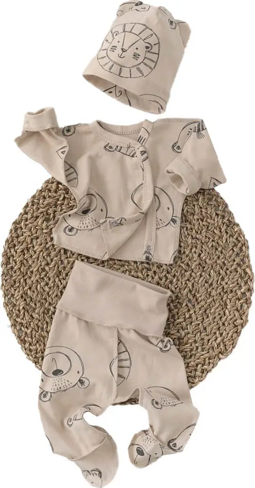 Комплект 3 предмета KiDi Kids, Крошки Горошки-2, звери, р. 16, рост 50-56 см