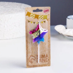 Фотография товара Свеча в торт Страна Карнавалия Воздушный шарик Звезда, цифра 4, 11.5 см