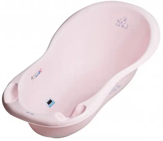 Ванночка Tega Baby 102см Little Bunnies Кролики Розовый термометр, слив