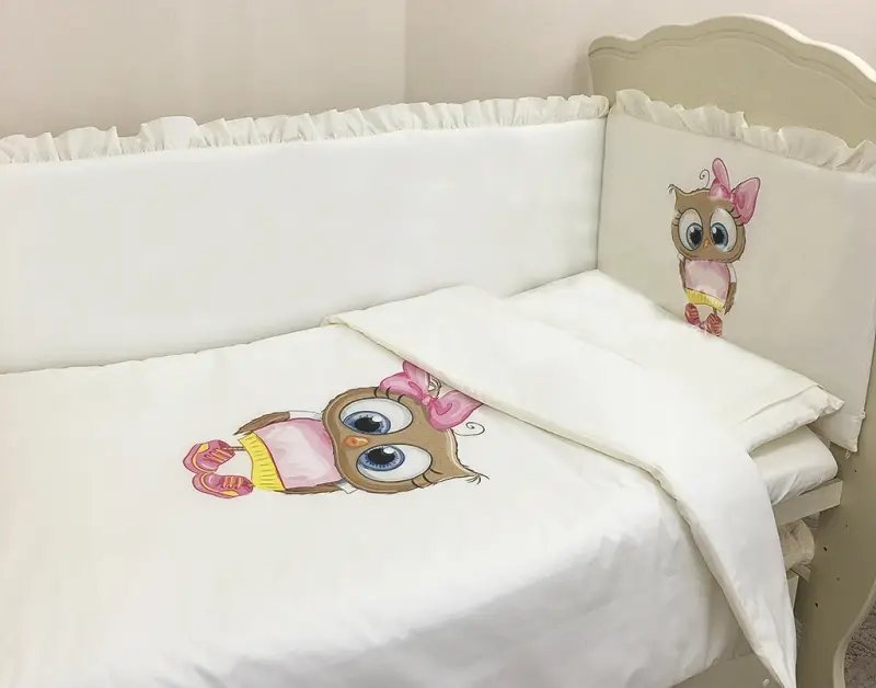 Набор в кроватку 6 предметов Little Star Принт Р133 Совушка 120х60 см