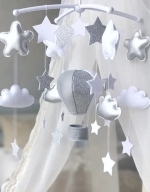 Фотография товара Мобиль на кроватку Felt Dreams Путешествие на воздушном шаре, серебряный