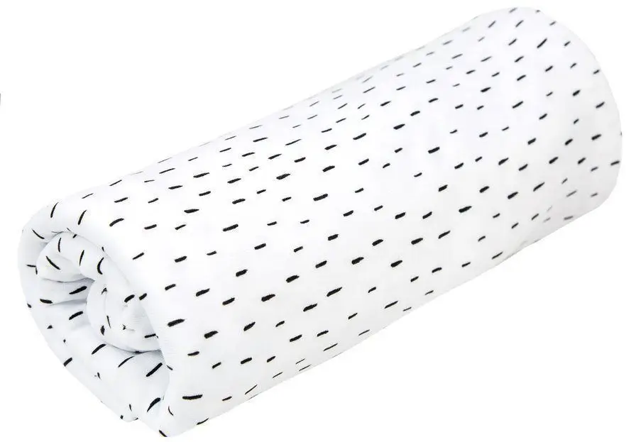 Пелёнка (плед) двухслойная трикотажная Amarobaby белый Soft Hugs Чёрточки