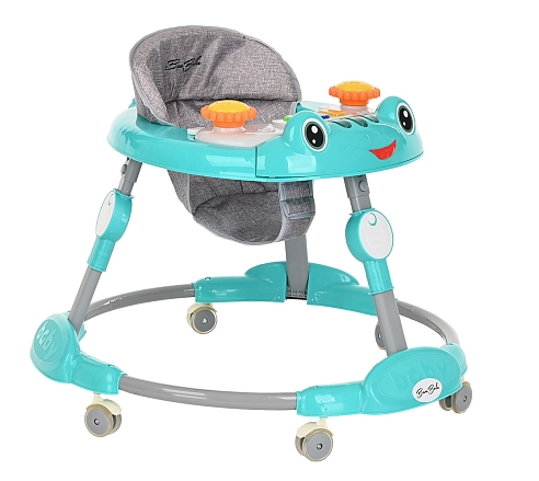 BAMBOLA Ходунки Amigo (круглые) (6 силик.кол,игр.,муз) 6 шт/уп (70*70*60) Green/Зеленый