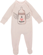 Комбинезон Little Star Я люблю молочко 68 нежно-розовый