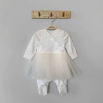 Фотография товара Комбинезон с юбочкой для девочки Little Star крем 74