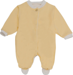 Фотография товара Комбинезон стойка Фабрика Бамбук жёлтый, белый 68