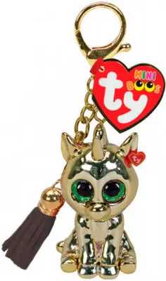 Брелок TY Mini Boos Единорог Gold