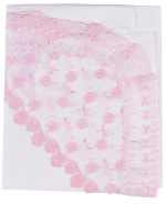 Уголок Моё Дитё Вербена кружево + гипюр розовый 75х75 см