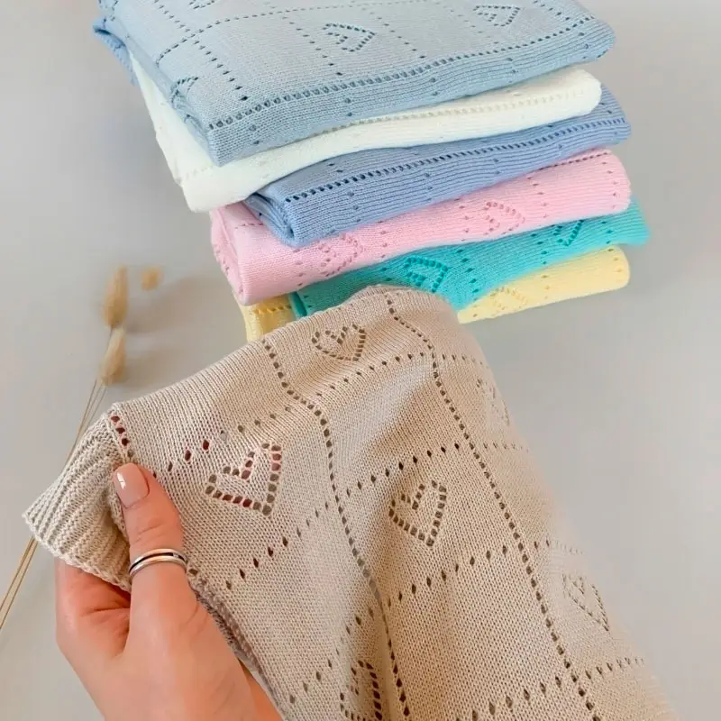 Плед вязаный My Love светло-жёлтый