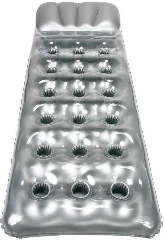 Надувной матрас для плавания Intex серый 188х71 см