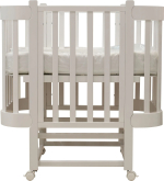 Фотография товара Кровать Incanto трансформер 3в1 маятник продольный, цвет белый, стойки белые