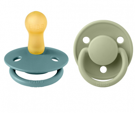 Фотография товара Набор пустышек латексных BIBS De Lux, 2 шт. - Island Sea/Sage, 6+ мес.