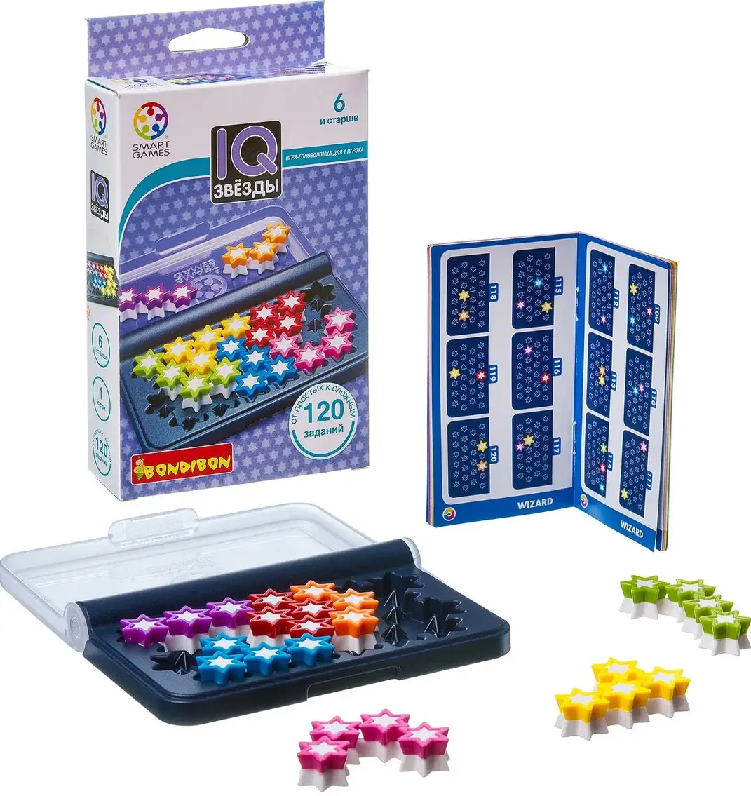Логическая игра Bondibon IQ-Звёзды, арт. ВВ3066