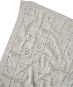 Фотография товара Плед вязаный My Love Little Star, 90х90 см, хлопок, серебристый, арт. 0511