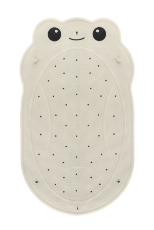 Фотография товара ROXY-KIDS Коврик резиновый для ванны антискользящий 76x45см Лягушка белый