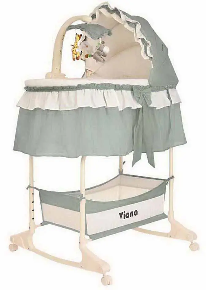 Колыбель Pituso 3 в 1 Viana на колёсах Misty Olive