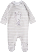 Фотография товара Комбинезон на молнии Зайка Малыш Little Star, серая полоска, 80 см, арт. 0208