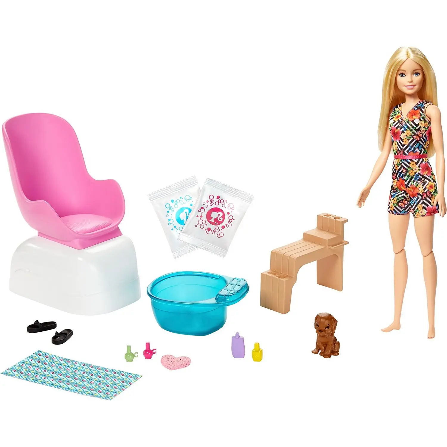 Игровой набор Barbie Mani-Pedi Spa Блондинка, GHN07