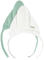 Фотография товара Чепчик детский AmaroBaby Nature Зефир, мятный молочный, 2 штуки 62