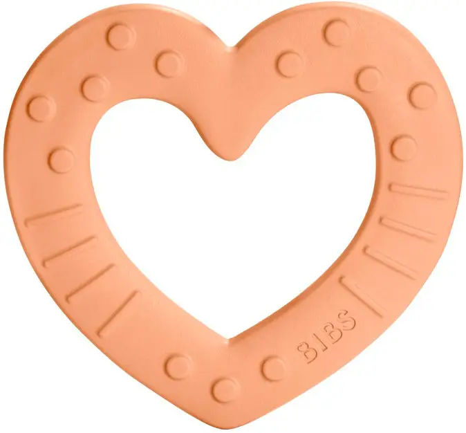 Прорезыватель Bibs Baby Bitie Heart Peach