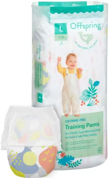 Трусики-подгузники Offspring, размер L, 9-14 кг, 36 шт, расцветка Небо