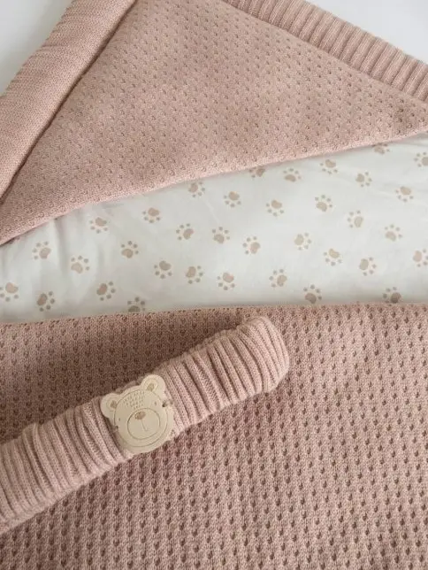 Конверт Тедди Lappetti, вязаный, розовый