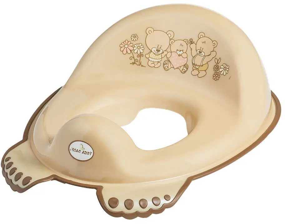 Накладка на унитаз мягкая Tega Baby Мишки бежевый