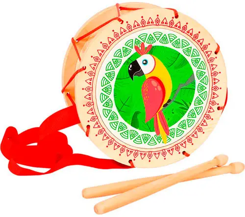 Игрушка детская барабан ПК Лидер Попугай