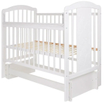 Фотография товара Кровать детская Pituso Noli Мишутка маятник универсальный с накладкой, белый