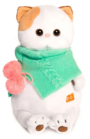 Мягкая игрушка Budi Basa Кошка Ли-Ли в бирюзовом снуде 24 см