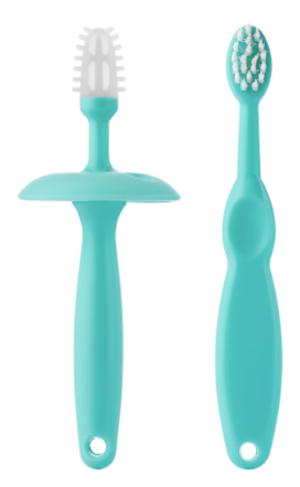 Фотография товара Зубная щетка и щетка-массажер для малышей, бирюзовый