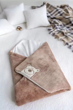 Фотография товара Плед с поясом Lappetti Мишка марсала