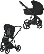 Коляска 2 в 1 Roan Sol короб, прогулка True Black/Black/ручка чёрная